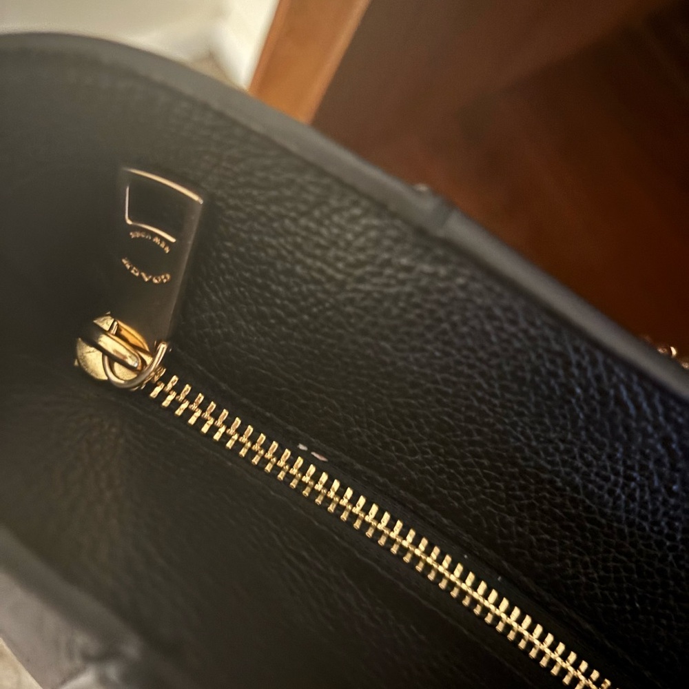 Coach Black Turnlock Tote with Gold Accents - Picture 4 of 9